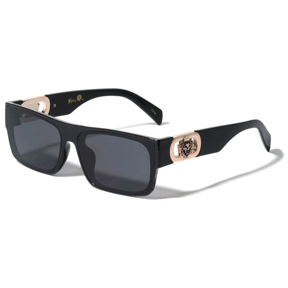 Designer Sunglasses Square Dak Black Lens Hip Hop Rapper Cholo Shades Lentes Men